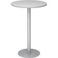 Bümö Stehtisch rund STH - Gestell: Silber, Nachbildung: Grau