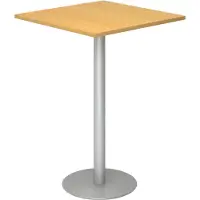 Bümö Stehtisch eckig STH - Gestell: Silber, Nachbildung: Buche
