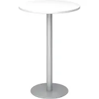 Bümö Stehtisch rund STH - Nachbildung: Weiß, Gestell: Silber