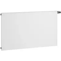 Kermi therm-x2 Plan-Ventilheizkörper, Typ 10, 405x1105x63 mm, weiß RAL 9016 seidenglanz, 10 bar, Ventil rechts, ohne Abdeckung, Wärmeleistung 408 Watt