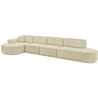 ALTDECOR Ecksofa in L-Form MARI-L3-v1 - 413x171x83 cm Beige - Corner Sofa Bett Eckcouch Couch Wohnlandschaft Cauchsofa