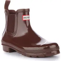 Hunter Orig al Frauen Glanz Chelsea Stiefel Braun – 4 Großbritannien - 37 EU - 6 US / Braun