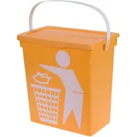 Excellent houseware Gft Abfalleimer fur Arbeitsplatte - 12L - gelb