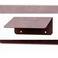 Alberts 355289 Vogelhäuschen Schrägschutzdach, Nistkasten aus Stahl in rostbraun, Vogelnest zum aufhängen oder hinstellen, Größe 140 x 125 x 66 mm