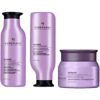 Pureology Hydrate Shampoo, Conditioner and Soft Mask, Moisturising Bundle for Dry Hair, Sulphate Free for a Gentle Cleanse