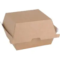 Fiesta Kompostierbare Kraft-Hamburger-Boxen Klein (200 Stück)