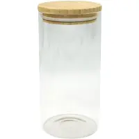 Fackelmann Nature 1,5 l Vorratsbehälter aus Glas mit Bambusdeckel