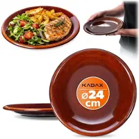 Kadax Speiseteller 24 cm, Steingut, 2er-Set