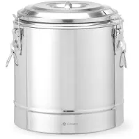 Hendi Isolierter tragbarer Behälter, Kitchen Line, 19L, Silber, ⌀350x(H)400mm