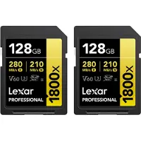 Lexar GOLD Serie 128GB Professional 1800x SDXC UHS-II 2er Pack