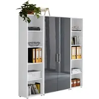 Mid.You Aktenschrank Office Edition Sw Set 3 hoch Weiß/Anthrazit