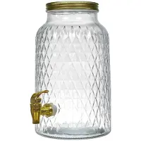 CMP Home Deco Factory Getrankespender - 6 Liter - Glas - Limonadenspender - Wasserspender