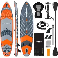 Rebel RBA-4507 Paddleboard SUP mit Zubehör, 335 cm, 140 kg, orange