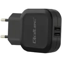 Qoltec 50185 Ladegerät für mobile Geräte Smartphone, Tablet Schwarz AC Indoor