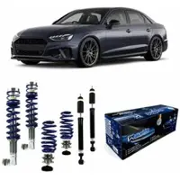 Jom Car-Parts GmbH BlueLine Gewindefahrwerk passend für Audi S4 B9 Limo VA Federbein Ã 48,6/ 53 mm, Bj. 2015-, nicht für Fahrz. mit elek. Dämpfer