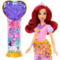 Disney Princess Jewel Reveal Arielle Modepuppe mit 8 Überraschungen wie Juwelenbox und 10 Zubehörteilen, Modepuppe, Weiblich, 3 Jahr(e), Junge/Mädchen, 317,5 mm, Mehrfarbig