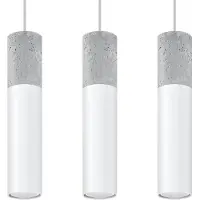 Sollux Hängeleuchte BORGIO 3L weiß 3xGU10 10W Stahl/Beton 90x6x45cm