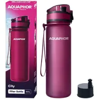 AQUAPHOR City-Filterflasche, Burgunderrot