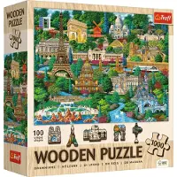 Trefl Puzzle drewniane 1000 el. Francja, znane miejsca