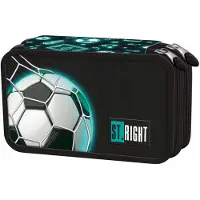 St. Majewski Neon Football STRIGHT Doppel-Federmäppchen mit Zubehör