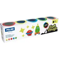 Milan Neon play dough 5 colors x 142g 913505N MILAN