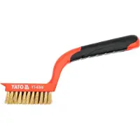 YATO Szczotka druciana 5-rzędowa drut mosiężny rękojeść plastikowa 180mm YT-6346