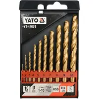 YATO TWIST DRILL BIT SET HSSTiN 10PCS 110MM