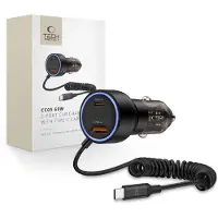 Tech-Protect Cc05 2-Port Autoladegerät Pd60W + Kabel Schwarz