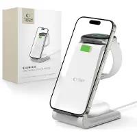 Tech-Protect Qi15W-A36 3In1 Drahtloses Ladegerät für Apple Weiß