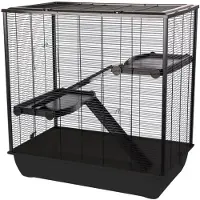 Interzoo Frodo + Plastic Nagetierkäfig 78 cm warm grau