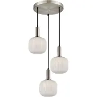 ITALUX Penzi 3-flammige Hängeleuchte, Silber/Weiß