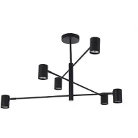 Light Prestige Pendelleuchte Snow Schwarz 6xGU10 Dimmerfähig