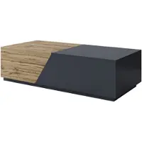 Mirjan 24 Couchtisch Ceelias, Modern Wohnzimmer Sofatisch mit Stauraum, Industrial Kaffeetisch (Farbe: Wotan / Anthrazit)