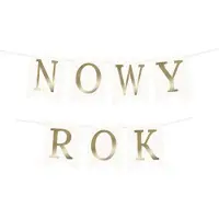 Neon Goldenes Neujahrs-Buchstabenbanner Deko-Set zur Selbstmontage 15x21 cm
