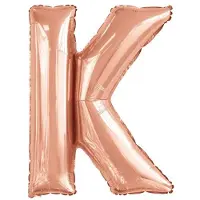 Amscan Grosser Buchstabe K Roségold Folienballon N34 verp
