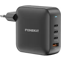 FoneKit GaN PD 165W Power Adapter, USB-A + 3 x USB-C, black