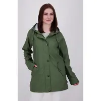 Ankerglut Damen Friesennerz Regenmantel Regenjacke mit Kapuze Gefüttert Wasserdicht Wetter