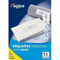 Agipa Universal-Etiketten, 105 x 48 mm, weiá, rechteckig
