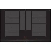 Siemens EX875LYV1E, Schwarz, Integriert, Zonen-Induktionskochfeld, Glaskeramik, 4 Zone(n), 4 Zone(n)
