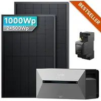SolarMars Anker SOLIX Solarbank 2 E1600 Pro Balkonkraftwerk Speicher mit 500Wp Solarmodul Set - 1000Wp ‚Äì 2 Module / Ohne Erweiterungsakku / Ohne HAL