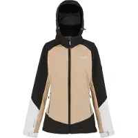 Regatta Desoto X Softshelljacke Damen mit Kapuze, Farbe:Black/Warm Taupe, Größe:44