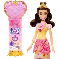 Disney Princess Jewel Reveal Belle Modepuppe mit 8 Überraschungen wie Juwelenbox und Zubehörteilen, Modepuppe, Weiblich, 3 Jahr(e), Junge/Mädchen, 317,5 mm, Mehrfarbig