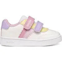 Geox Kleinkind Mädchen - Eclyper Klettverschluss-Sneaker - Optic White/Rose