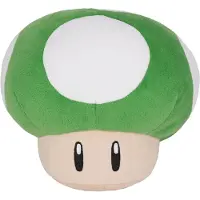 Oniverse , Plüschpilz 1-Up 16cm Super Mario Stil Weicher Polyester, Weiß / Grün