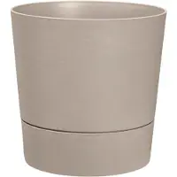Elho Runder Blumentopf – – Foss Rond 35 – 21 L – L 35 x B 34,5 x H 34 cm – Beige