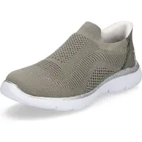 Rieker Damen Sneaker Textil Memosoft Weite G rutschfest bequem Gummizug M5072, Größe:38 EU, Farbe:Grün