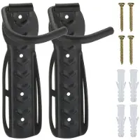 B2X Schwarze Wandhalterung für Fahrräder - 2 Stk