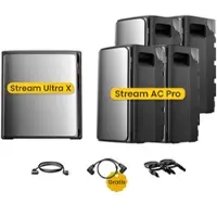 EcoFlow Stream Ultra X, All-in-One Speicher für Balkonkraftwerke, by Powerness - Stream Ultra X + 4 x Stream AC Pro | 11520Wh / ohne Zubehör / Standardversand