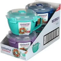 Sistema Mikrowellen-Nudeltopf to go 940 ml farbig sortiert