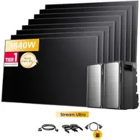 EcoFlow 2x Stream Ultra, All-in-One Speicher für Balkonkraftwerke, mit 8 x 480Wp Sunpro BC Bifazial Full Black Solarmodul, by Powerness - 2x Stream Ultra | 3840Wh / ohne Zubehör / Standardversand